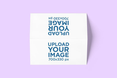 Bifold Brochure Mockup With a Plain Color Background 