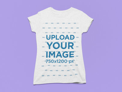 Mockup of a Front-Facing Tee Placed in a Minimalist Setting 25508