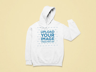 Mockup of a Front-Facing Heathered Hoodie