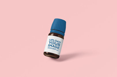 Essential Oil Mockup Featuring a Small Amber Bottle 4203-el1