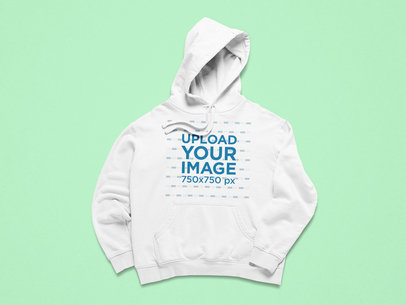 Mockup of a Pullover Hoodie Flat Laid Facing Front 25310