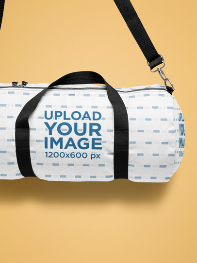 Minimalistic Mockup of the Closeup to a Duffle Bag
