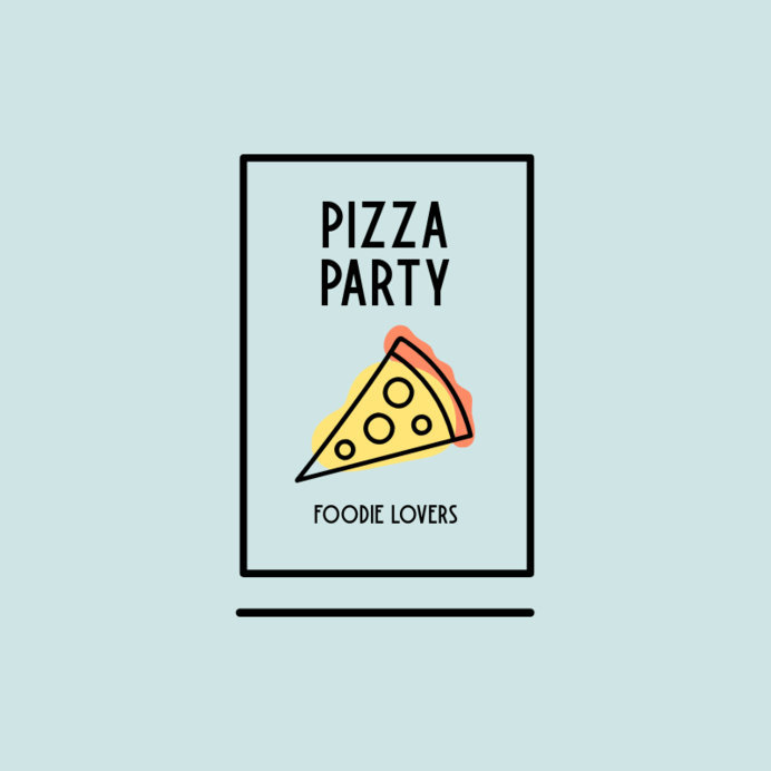 Placeit - Minimalist Online Logo Template Featuring a Pizza Graphic