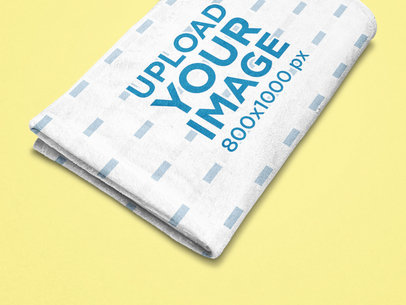 Mockup of a Folded Sublimated Blanket on a Solid Surface