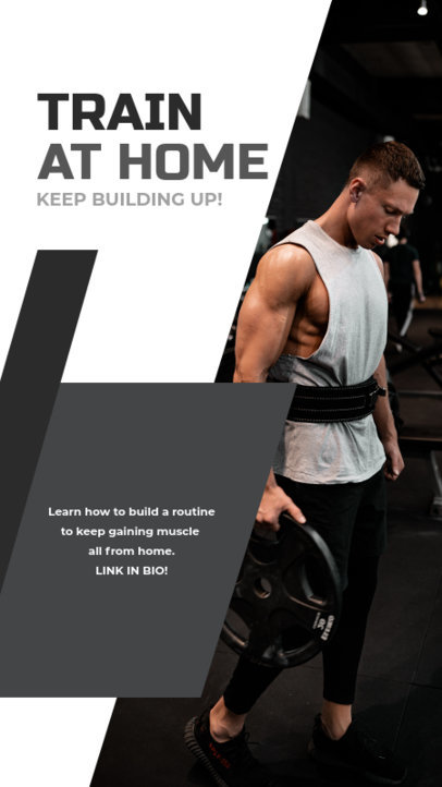 Instagram Story Maker Featuring Home Trainings