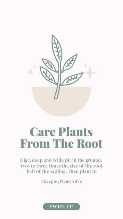 Instagram Story Generator with Tips for Taking Care of Plants