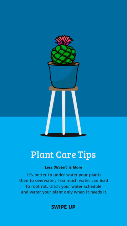 Instagram Story Maker for Gardening Tips with Plant Graphics