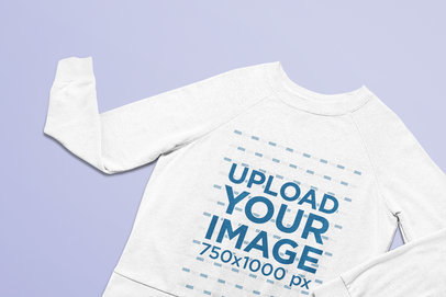 Heathered Sweatshirt Mockup Featuring a Minimalist Setting 