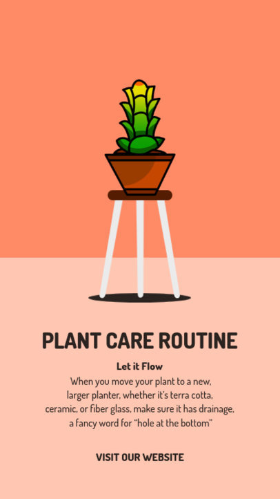 Cool Instagram Story Creator for a Plant Care Routine