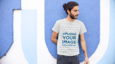 T-Shirt Video of a Man Smoking an Electronic Cigarette