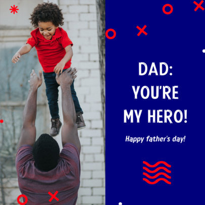 Instagram Post Creator for a Father's Day Greeting