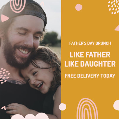 Instagram Post Template with a Picture of a Dad and His Daughter 2545m