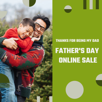 Instagram Post Design Maker with a Thankful Quote for Father's Day