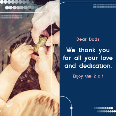 Instagram Post Generator with a Father's Day Special Thanks Message 2545g