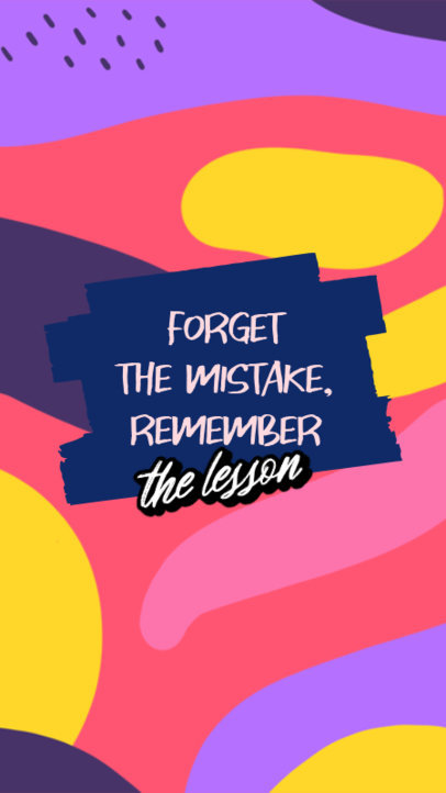 Colorful iPhone Wallpaper Template with a Quote