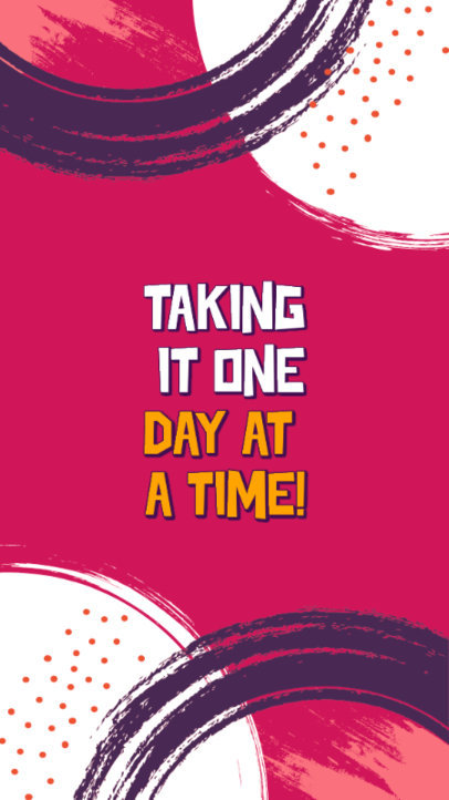 Inspirational Quote Instagram Story Maker with Colorful Brush Strokes