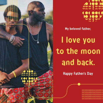Instagram Post Maker with a Heartwarming Quote for Father's Day 2545i