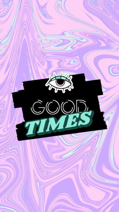 iPhone Wallpaper Template Featuring a Quote with a Fluid-Texture Background 2547m