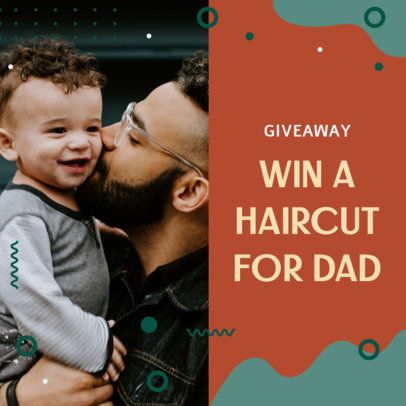 Father's Day Instagram Post Template for a Stylist's Giveaway 2545k