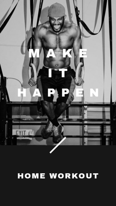 Fitness-Themed Instagram Story Template for a Home Workout Routine 