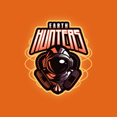 Gaming Logo Maker Featuring The Helmet of an Astronaut