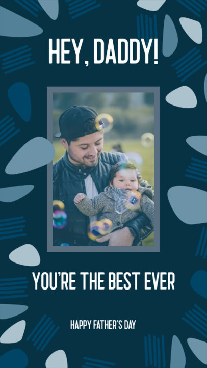 Father's Day-Themed Instagram Story Maker Featuring a Modern Design