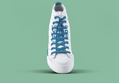 Mockup of a Single Sneaker with a Customizable Background