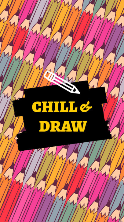 iPhone Wallpaper Design Template with an Artsy Style