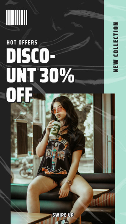 Instagram Story Template for Clothing Brands Featuring Cool Pictures