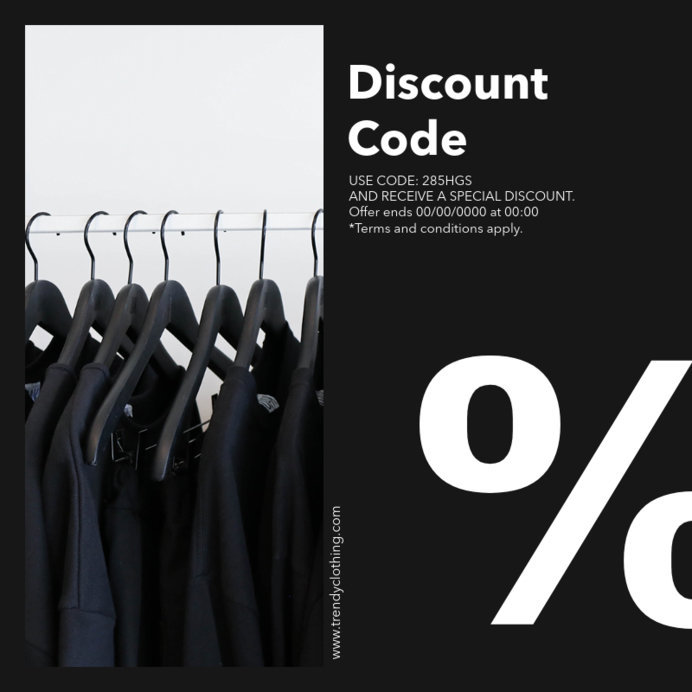 Placeit - Minimalist Instagram Post with a Discount Code for Clothing ...