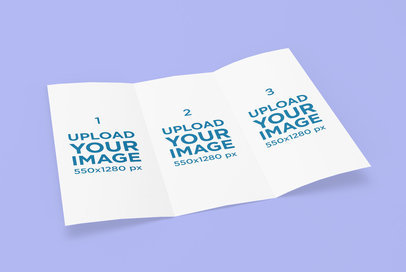 Mockup of a Spread Trifold Brochure 4193-el1