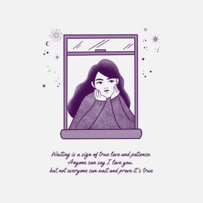 Facebook Post Template with a Heartful Love Thought 2539g