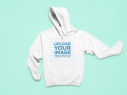 Simple Mockup of a Full Zip Hoodie Facing Front 25311