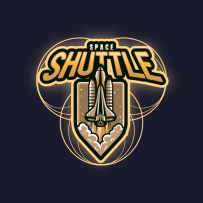 Gaming Logo Maker Featuring the Ignition of a Space Shuttle 3274g