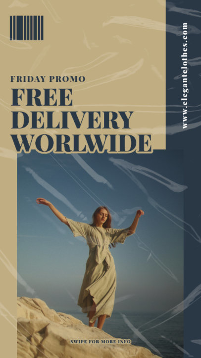 Instagram Story Maker for Clothing Brands with a Fashion Aesthetic