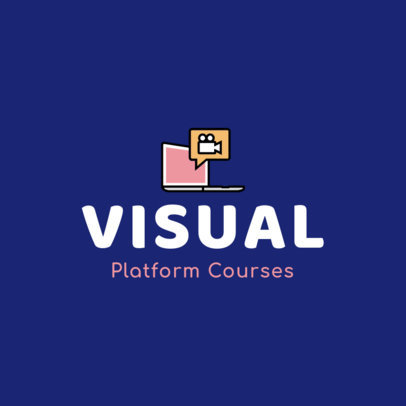 Logo Creator for an Online School Featuring a Computer Graphic 