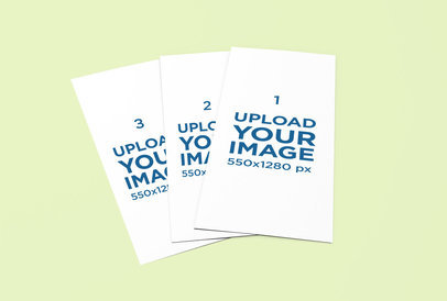 Mockup of Three Brochures Displayed over a Customizable Surface 4194-el1
