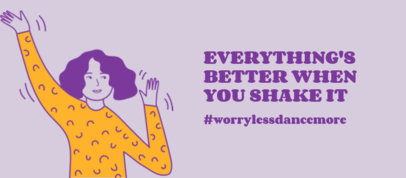 Facebook Cover Maker Featuring a Dancing Woman Illustration