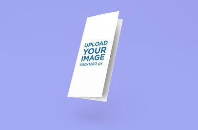 Mockup of a Flying Trifold Brochure 4195-el1