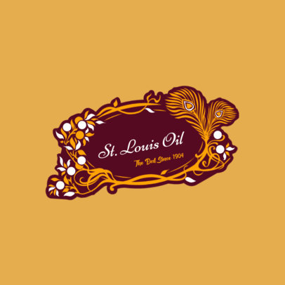 Art Nouveau-Styled Logo Creator for an Oil Company 