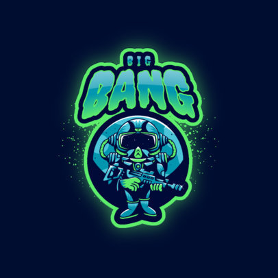 Gaming Logo Maker with a Small Armed Alien Cartoon 3274j