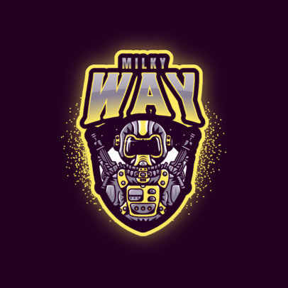 Logo Maker Featuring an Astronaut Carrying Two Rifles 3274k