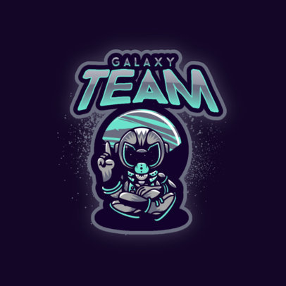 Gaming Logo Maker Featuring a Friendly Cartoonish Cosmonaut 3274l