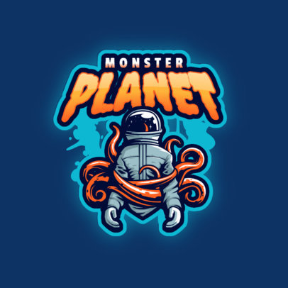 Online Logo Maker Featuring a Monster with an Astronaut Helmet
