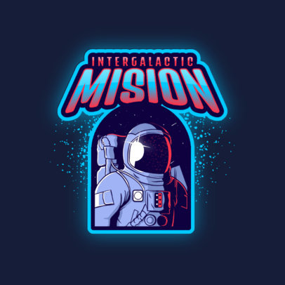 Logo Maker for a Gaming Team with an Astronaut Graphic