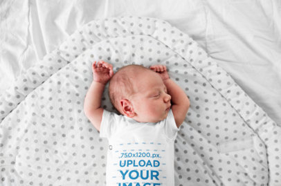 Onesie Mockup Featuring a Newborn Sleeping 34628-r-el2