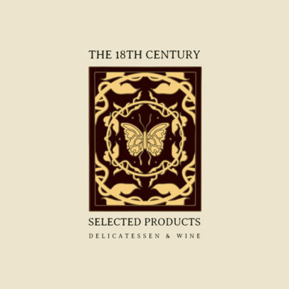 Art Nouveau-Styled Logo Template for a Gourmet Store 