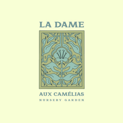 Logo Generator for a Nursery Garden with an Art Nouveau Style