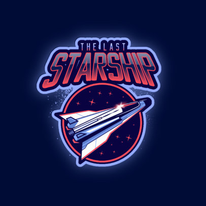 Cool Gaming Logo Maker Featuring a Spaceship Illustration 