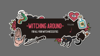 YouTube Banner Template Featuring Kawaii Drawings